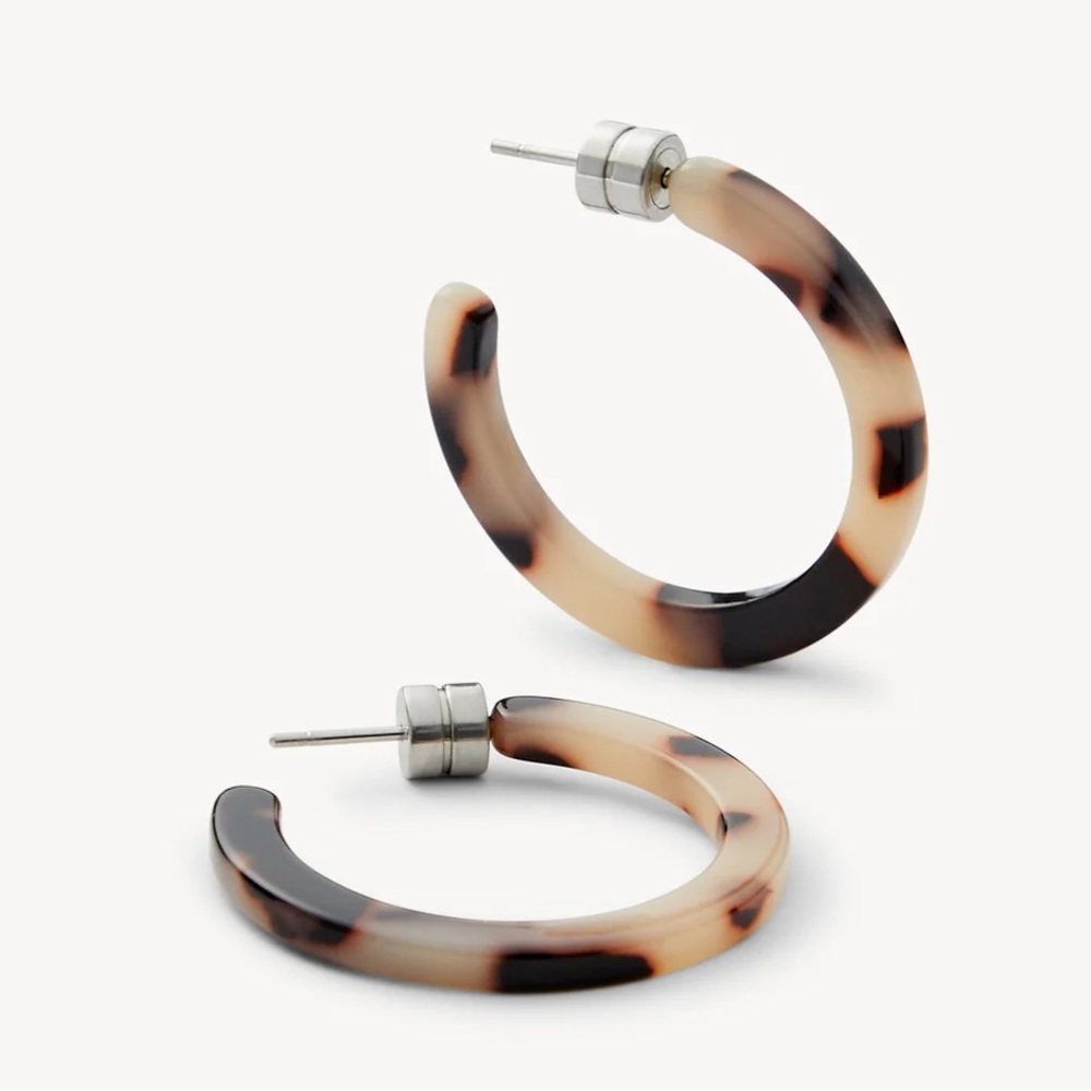 Machete Mini Hoops - Ash Blonde Tortoise